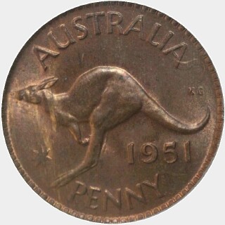1951  One Penny reverse