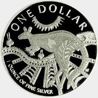 2003 Gold Overlaid One Dollar reverse