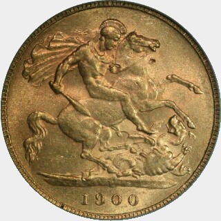 1900-P  Half Sovereign reverse